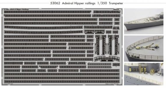 1/350 Admiral Hipper railings (TRUMP)