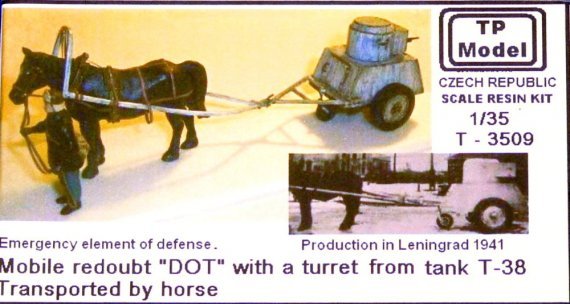 1/35 Mobile armored DOT with turret T-38 & horse