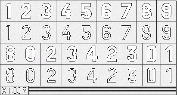 German Numbers Large