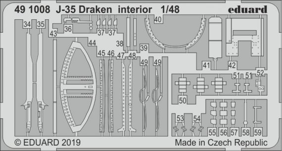 1/48 SET J-35 Draken interior