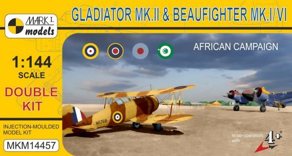 1/144 Gloster Gladiator Mk.II & Bristol Beaufighter Mk.IC/Mk.VIF