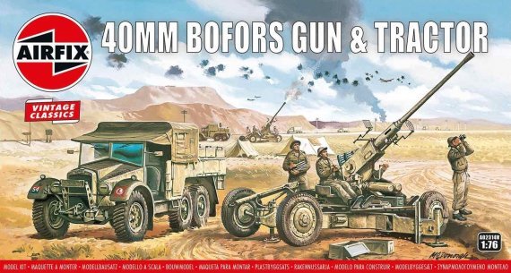 1/76 40mm Bofors Gun and towing Tractor unit