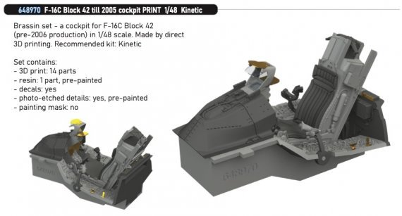 Brassin 1/48 F-16C Block 42 cockpit