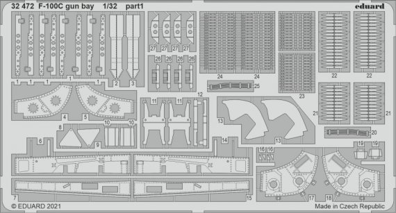 North-American F-100C Super Sabre gun bay 1/32