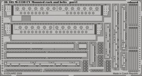 1/35 M-1130 CV Mounted rack and belts (TRUMP)