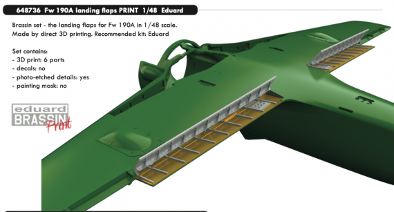 Brassin 1/48 Fw 190A landing flaps PRINT