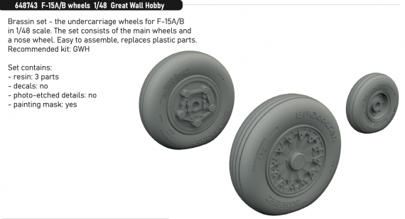 Brassin 1/48 F-15A/B wheels