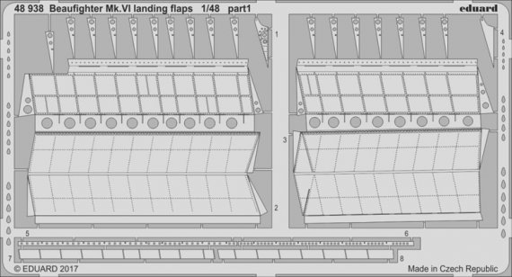 1/48 SET Beaufighter Mk.VI landing flaps