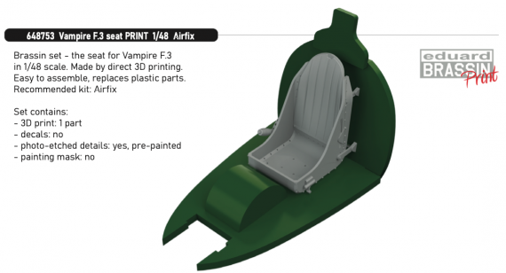 Brassin 1/48 Vampire F.3 seat
