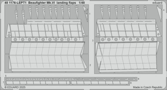 1/48 SET Beaufighter Mk.VI landing flaps for Revell