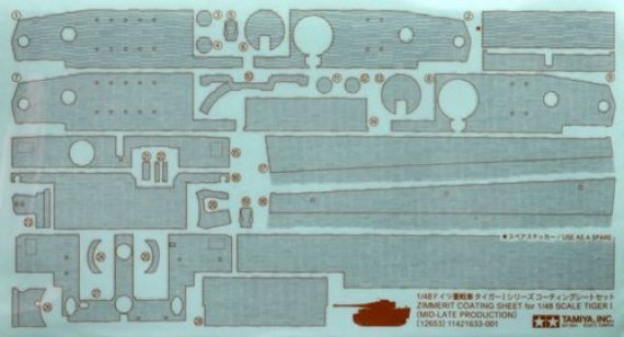 1/48 Scale Tiger 1 Mid-Late Zimmerit sheet