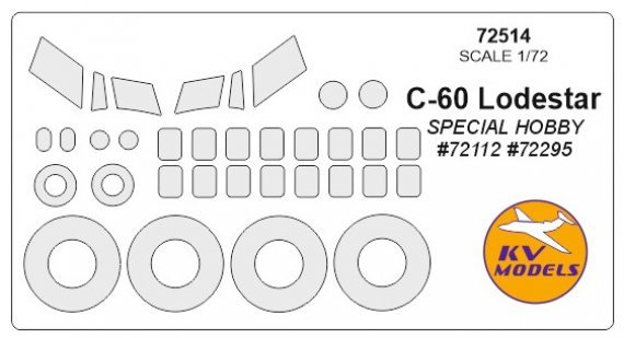 1/72 C-60 Lodestar + wheels masks