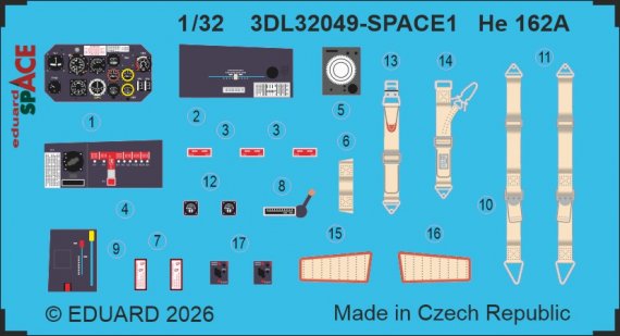 Eduard 1/32 He 162A pour Hobby 2000