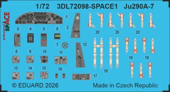 Eduard 1/72 Ju 290A-7 pour Revell
