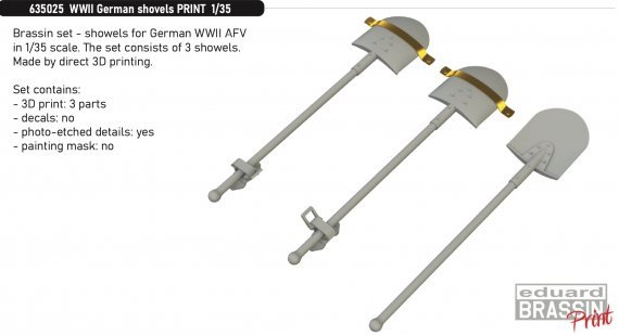 Brassin 1/35 WWII German shovels PRINT