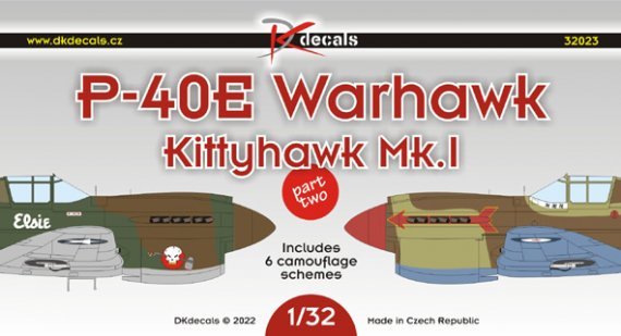1/32 P-40E Warhawk / Kittyhawk Mk.I decal