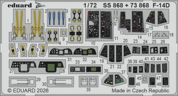 EDUARD 1/72 F-14D pour Tamiya - Set d'am�lioration