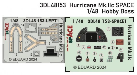 1/48 Hurricane Mk.IIc detail set for Hobby Boss
