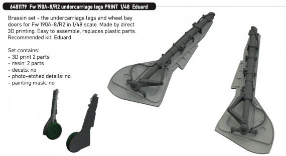 Eduard Brassin 1/48 Fw 190A-8/R2 Undercarriage Legs