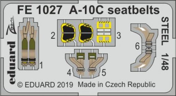 1/48 A-10C seatbelts STEEL