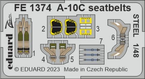 1/48 A-10C seatbelts STEEL