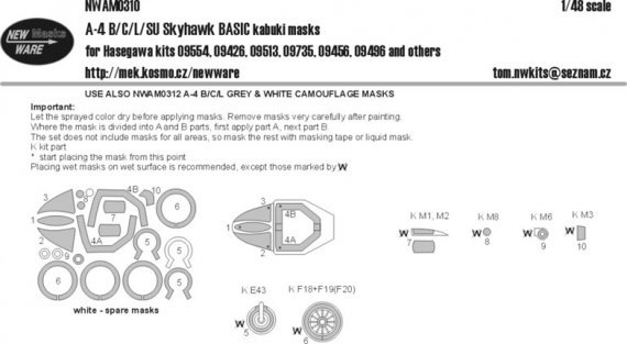 1/48 Mask A-4 B/C/L/SU Skyhawk BASIC