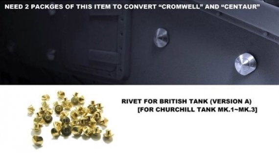 1/35 Churchill Mk.I/Mk.III Avre brass rivets