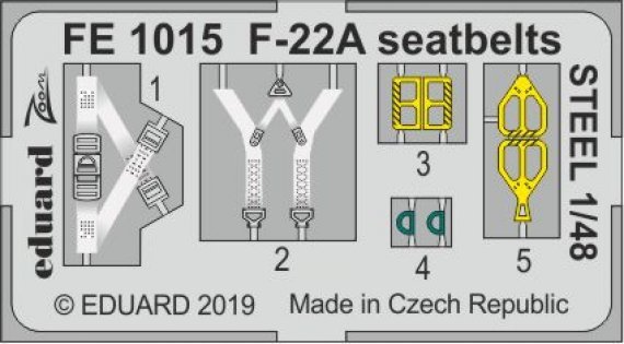 1/48 F-22A seatbelts STEEL