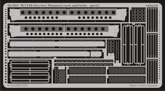 M-1130 Stryker Mounted rack and belts  (AFV)