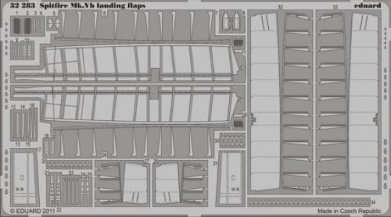 1/32 Supermarine Spitfire Mk.Vb landing flaps (Hobby Boss)