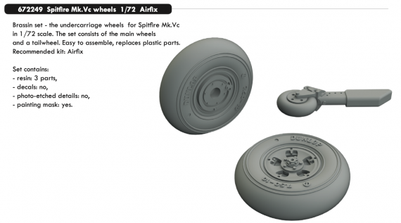 Supermarine Spitfire Mk.Vc wheels 1/72