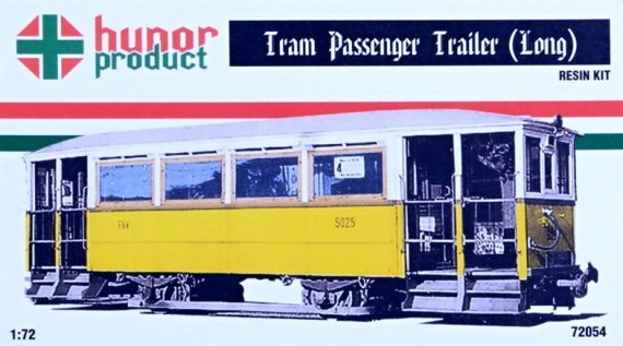 1/72 Tram Passenger Trailer  long