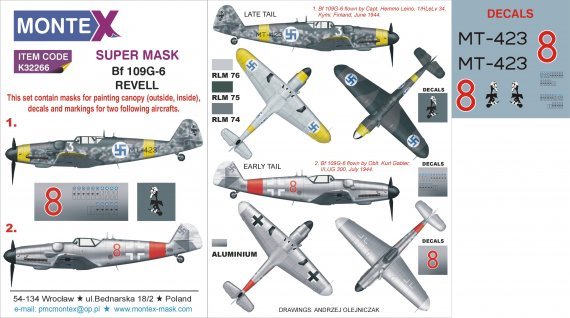 Montex Masques & D�cals Bf-109G-6 1/32 pour Revell
