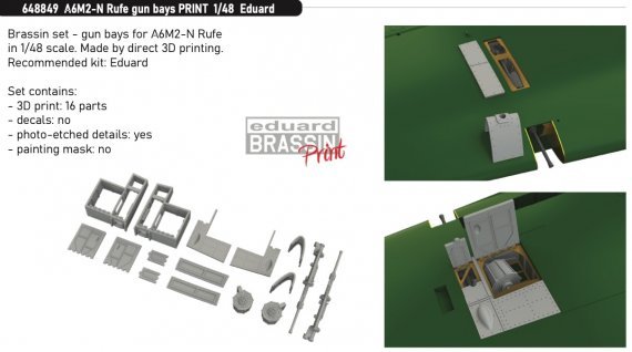 Brassin 1/48 A6M2-N Rufe gun bays