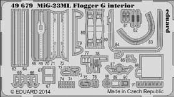 1/48 Mikoyan MiG-23ML Flogger G interior (self adhesive)