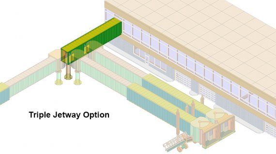 1/144 Airport Terminal to Jetway Connecting Bridge Container