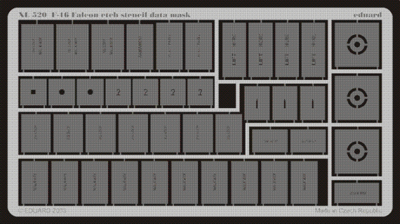 F-16 Fighting Falcon etch stencil data