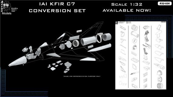 1/32 Conversion kit for Iai Kfir C7