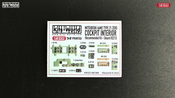 1/48 Instrument Panels Mitsubishi A6M Zero