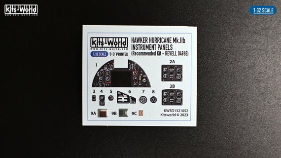 1/32 Instrument Panel Hawker Hurricane Mk.II