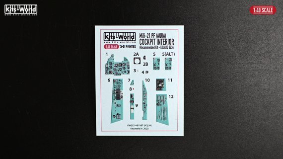 1/48 Mikoyan MiG-21PF cockpit decals for Eduard