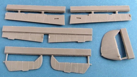 1/48 Bf 109E control surfaces (AIRFIX)