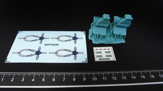 Metal Pilot Seats Sikorsky UH-60 SH-60 MH-60 1/32