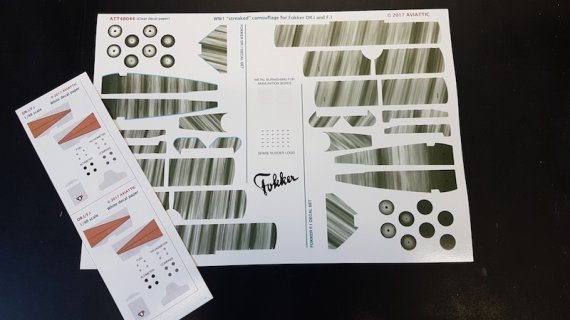 1/48 WWI streaked camouflage for Fokker DR.I and F.I