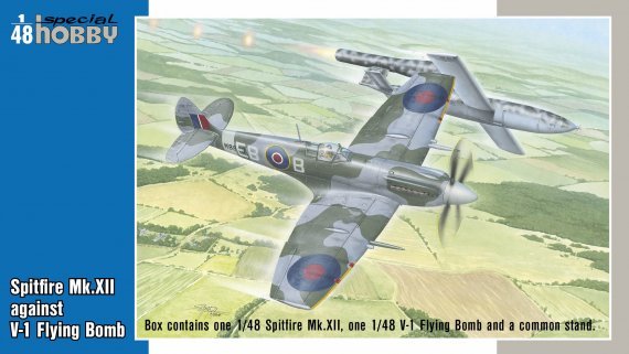 1/48 Spitfire Mk.XII vs. V-1 Flying Bomb