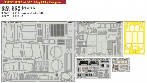 1/32 Bf 109F-4 for Hobby 2000 / Hasegawa BigEd Set