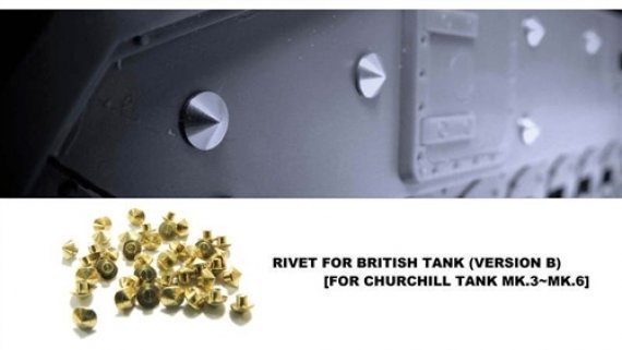 1/35 Brass Rivets for Churchill Mk.III/VI for Afv Club