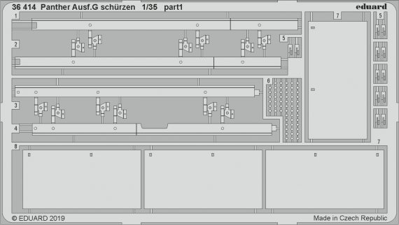 1/35 Pz.Kpfw.V Ausf.G Panther schrzen