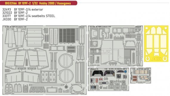 1/32 Bf 109F-2 for Hobby 2000 / Hasegawa BigEd Set
