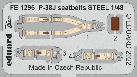 1/48 P-38J seatbelts STEEL